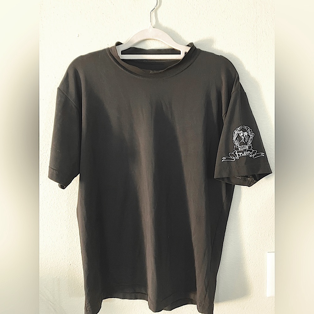 Moschino sportswear black mock neck top